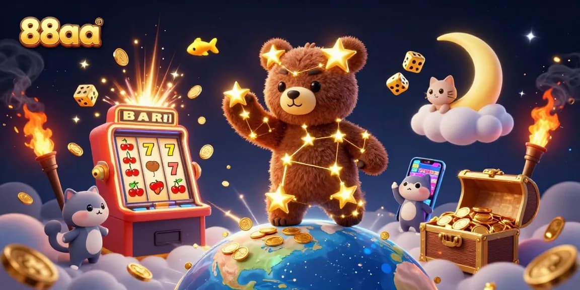 Experience excitement with 88aa, where vibrant casino elements unite in a jackpot celebration.