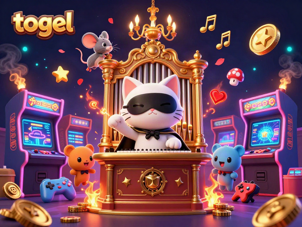Experience the thrill of togel with a captivating 3D illustration featuring casino elements and vibrant characters.