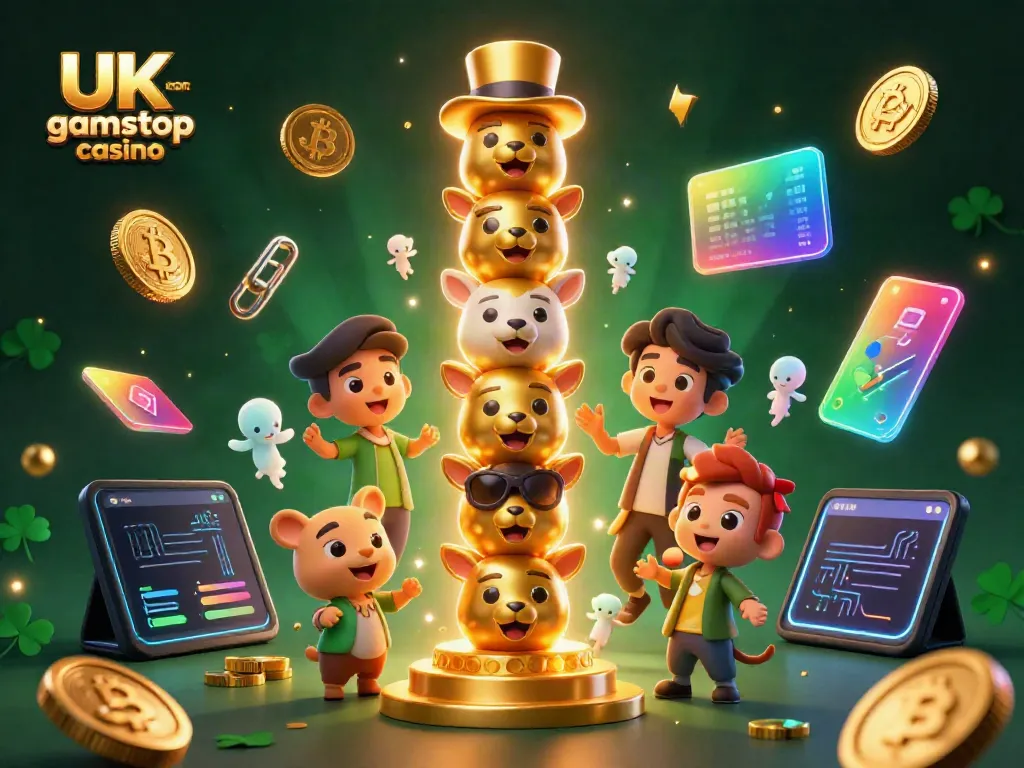 Engaging visual of a vibrant scene representing a UK non gamstop casino with dynamic gambling elements.