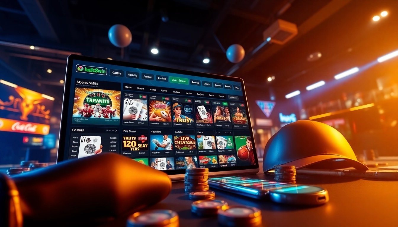 Exciting online gambling experience at hello88win.live showcasing sports betting, slots, and live casino action.