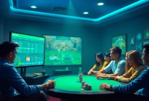 Engaging online betting atmosphere at sbobet.dance with sports events and poker games.