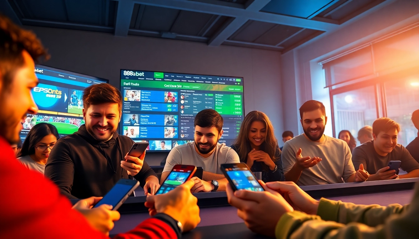 Exciting online betting scene at 888b.bet showcasing users engaged with sports betting.