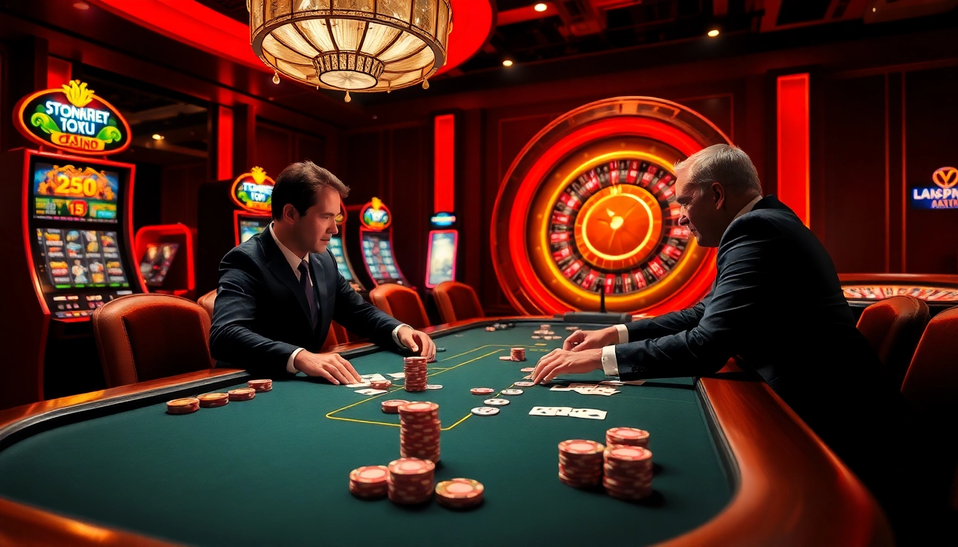 A thrilling poker scene at a casino showcasing excitement from gambling activities at https://nbet.ru.com/.