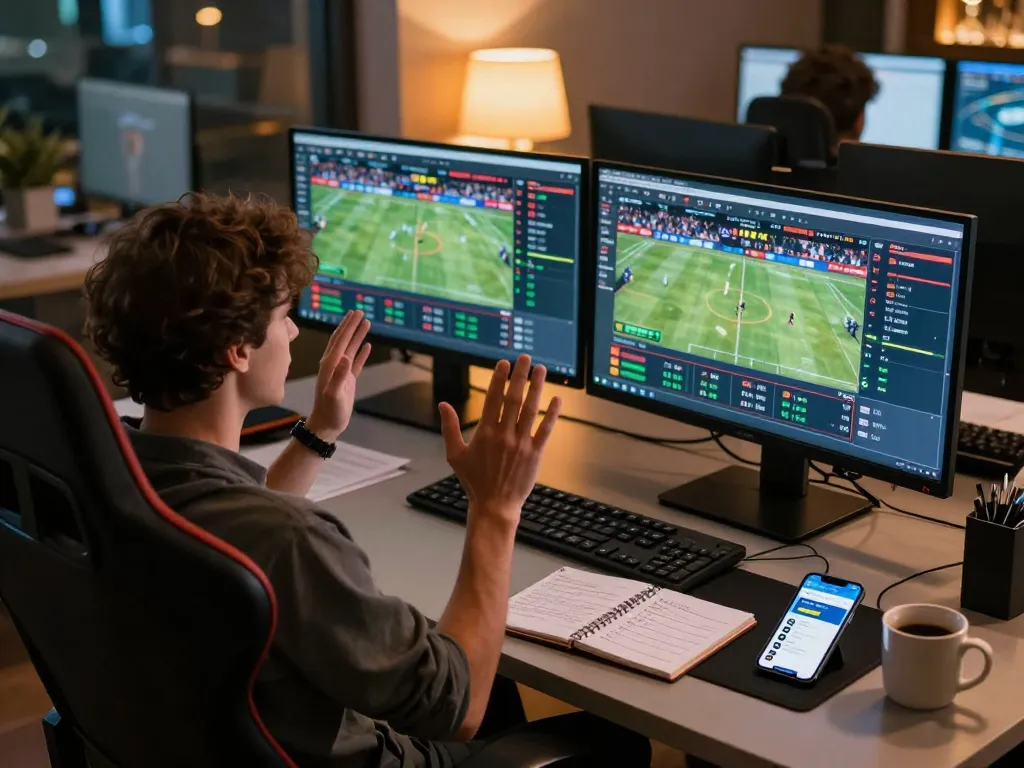 Engaging VMAX sports betting scene showcasing live events and interactive betting interface