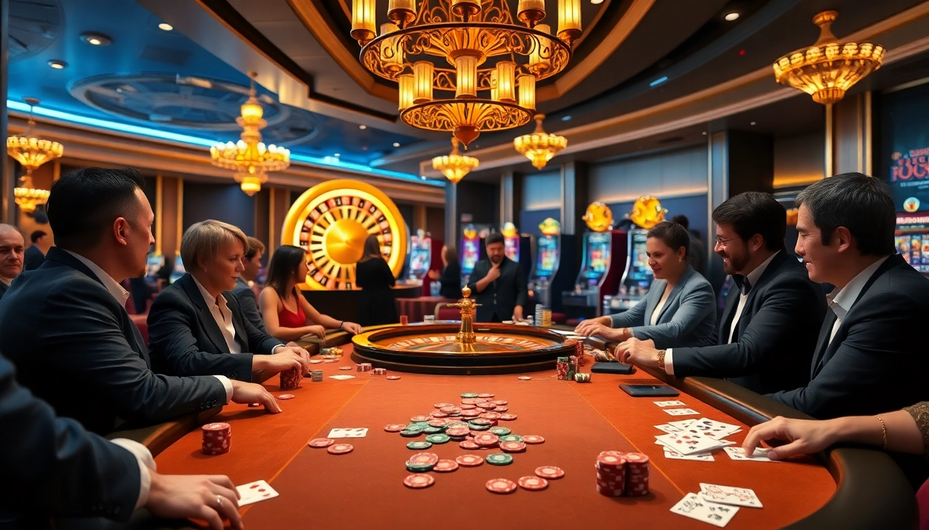 Experience the excitement of high-stakes poker at TG88, featuring vibrant cards and chips in a luxurious casino.
