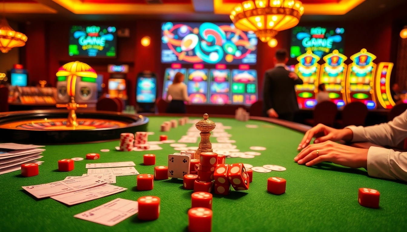 Experience the thrill of QQ88 Today with vibrant casino visuals showcasing live betting tables and exciting games.