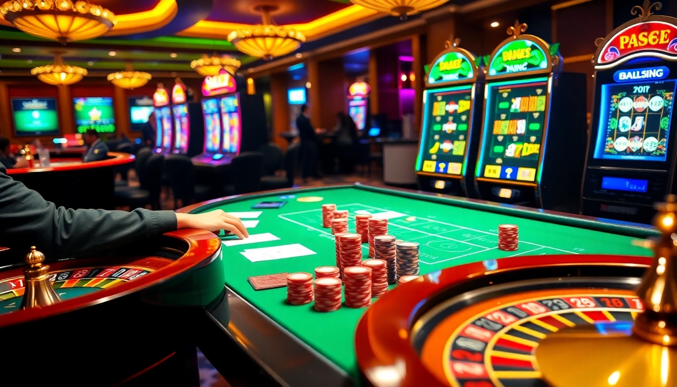 Players experiencing thrilling action at hello88's vibrant casino table.