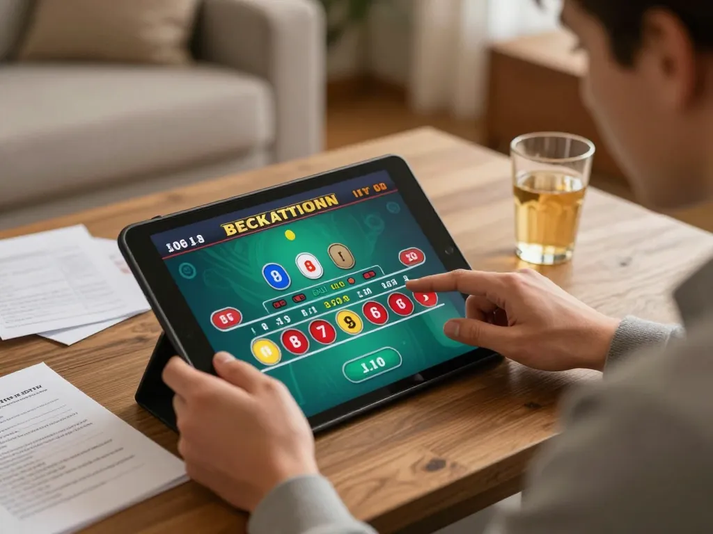 Asialive88 online player engaging with live dealer baccarat, showcasing responsible gaming tactics.