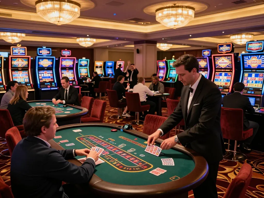 Players enjoy dynamic gameplay while using the download-book app at a vibrant casino.