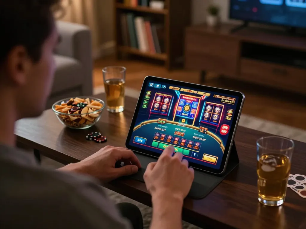 Experience thrilling gameplay at 88vvgo while enjoying a cozy online casino setup at home.