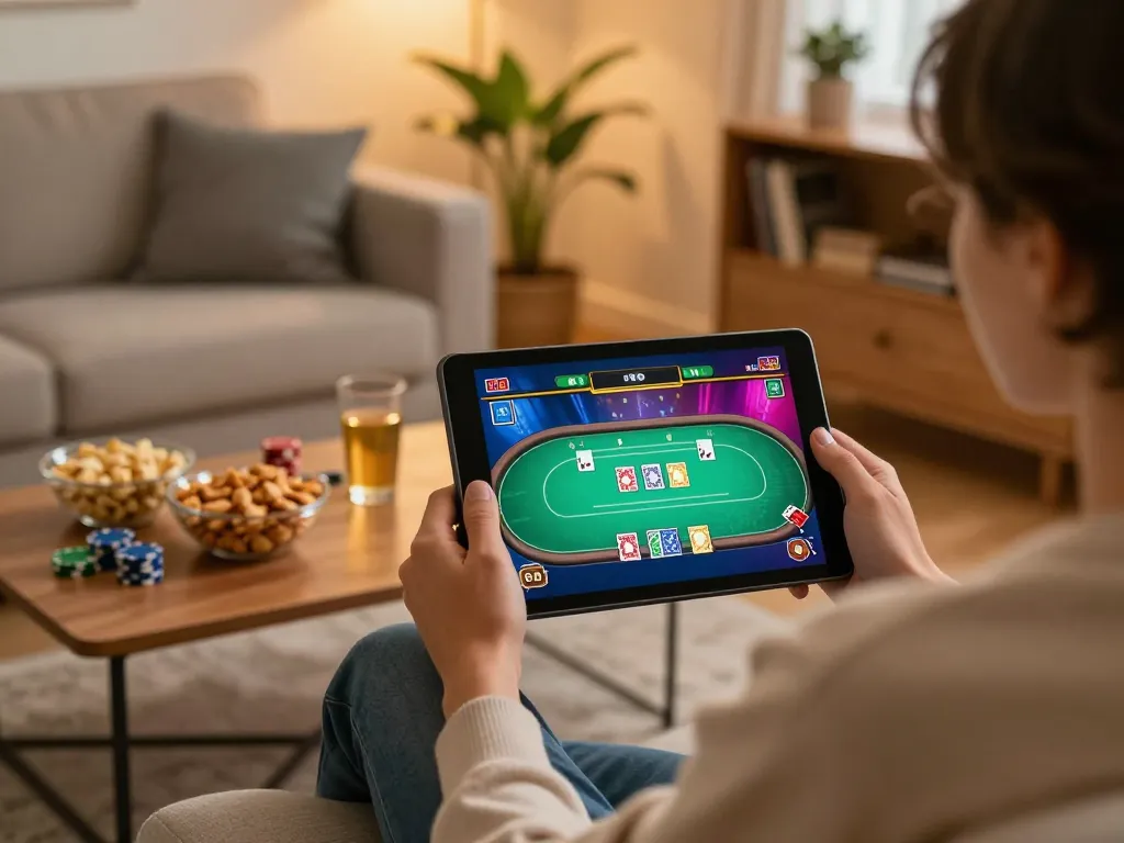 Experience thrilling online poker gameplay with f168 tablet at home in a cozy setting