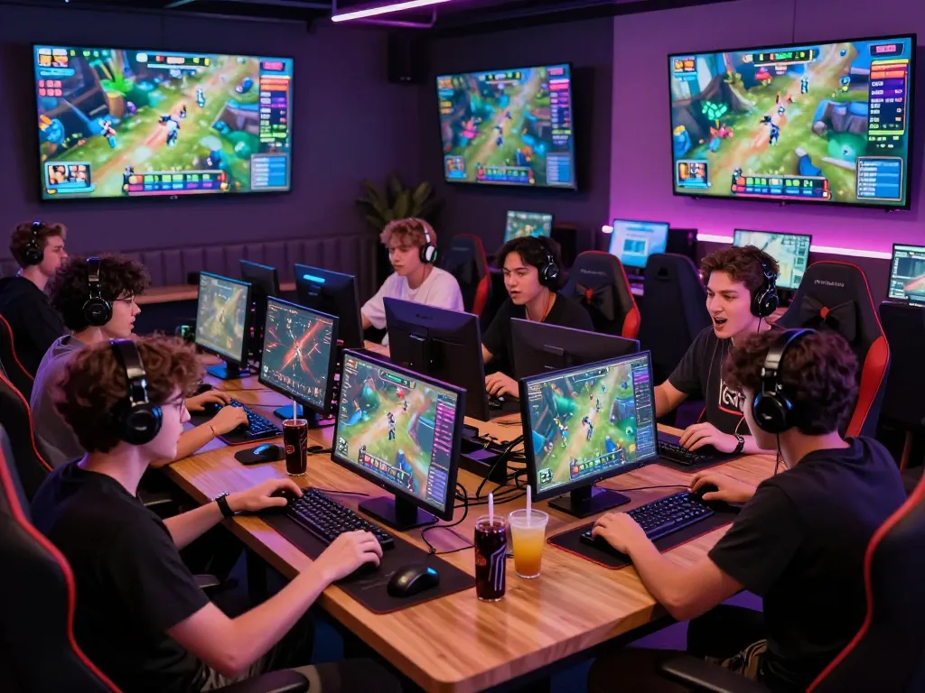 Hitclub's vibrant online gaming community with players engaged in thrilling multiplayer games, showcasing excitement and immersive experience.