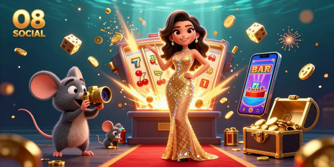 Experience thrilling wins with O8 SOCIAL at the immersive online casino, showcasing vivid gaming elements.