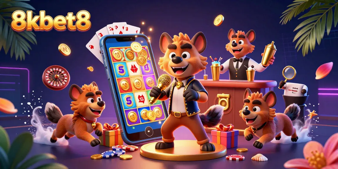 Experience excitement at 8xbet8 with hyenas bringing humor to casino life in this vibrant comedy club scene.