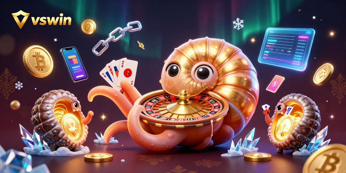 Experience thrilling gaming action at vswin with dynamic 3D characters themed around crypto and casino games.