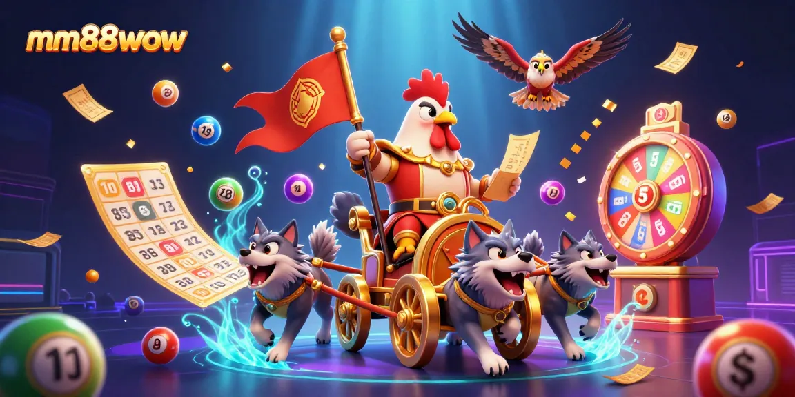 Engage with dynamic gameplay at mm88wow featuring a rooster warlord and lottery excitement.