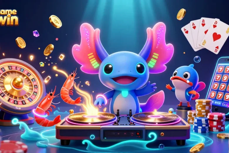 Experience the festive vibrancy of cổng game sunwin as animated characters and casino elements come to life.